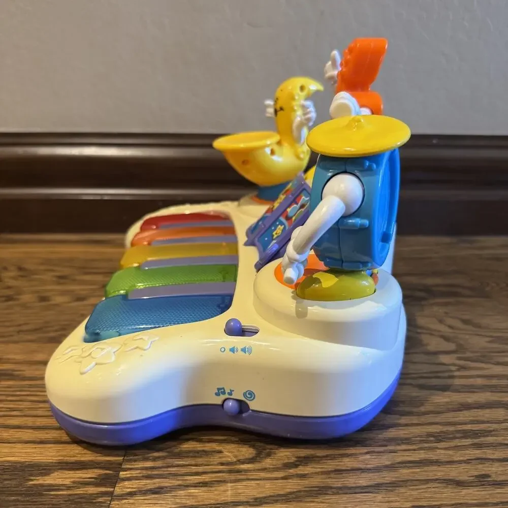 Fisher Price Little Superstar Jammin Band Light Up Piano Arms Move Musical Works
